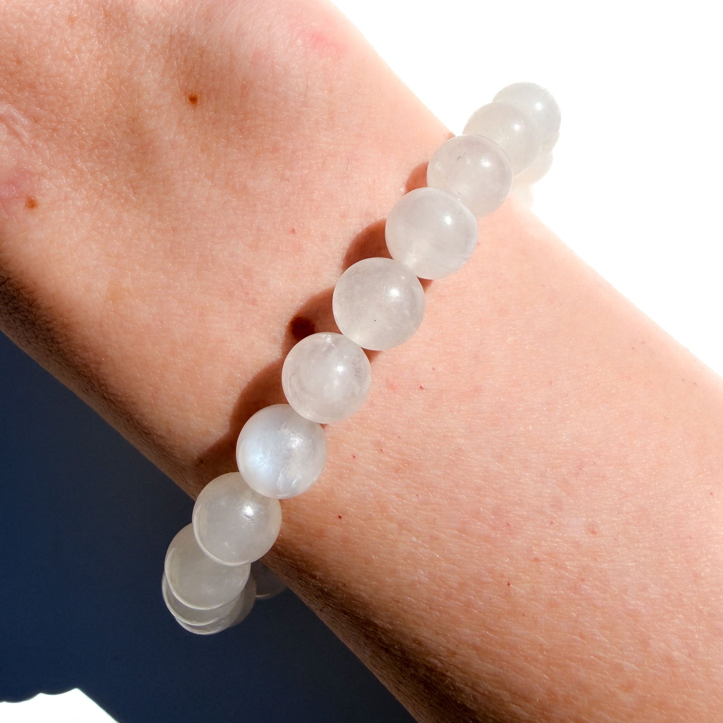 Blue Flash Moonstone Crystal Bracelet: Inner Guidance