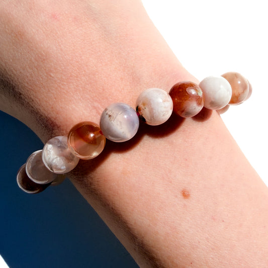Flower Agate Crystal Bracelet: Creativity & Growth