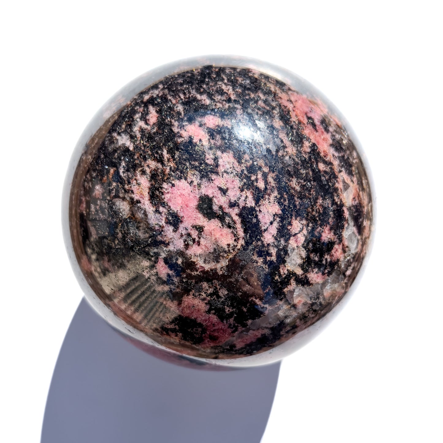 Large Rhodonite Crystal Sphere: Self-Love