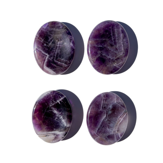 Chevron Amethyst Crystal Worry Stone: Pocket Calm