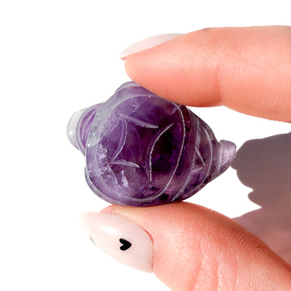 Amethyst Mini Crystal Money Toad: The Aligned One