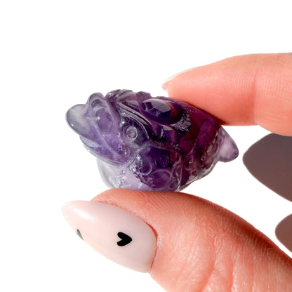 Amethyst Mini Crystal Money Toad: The Aligned One