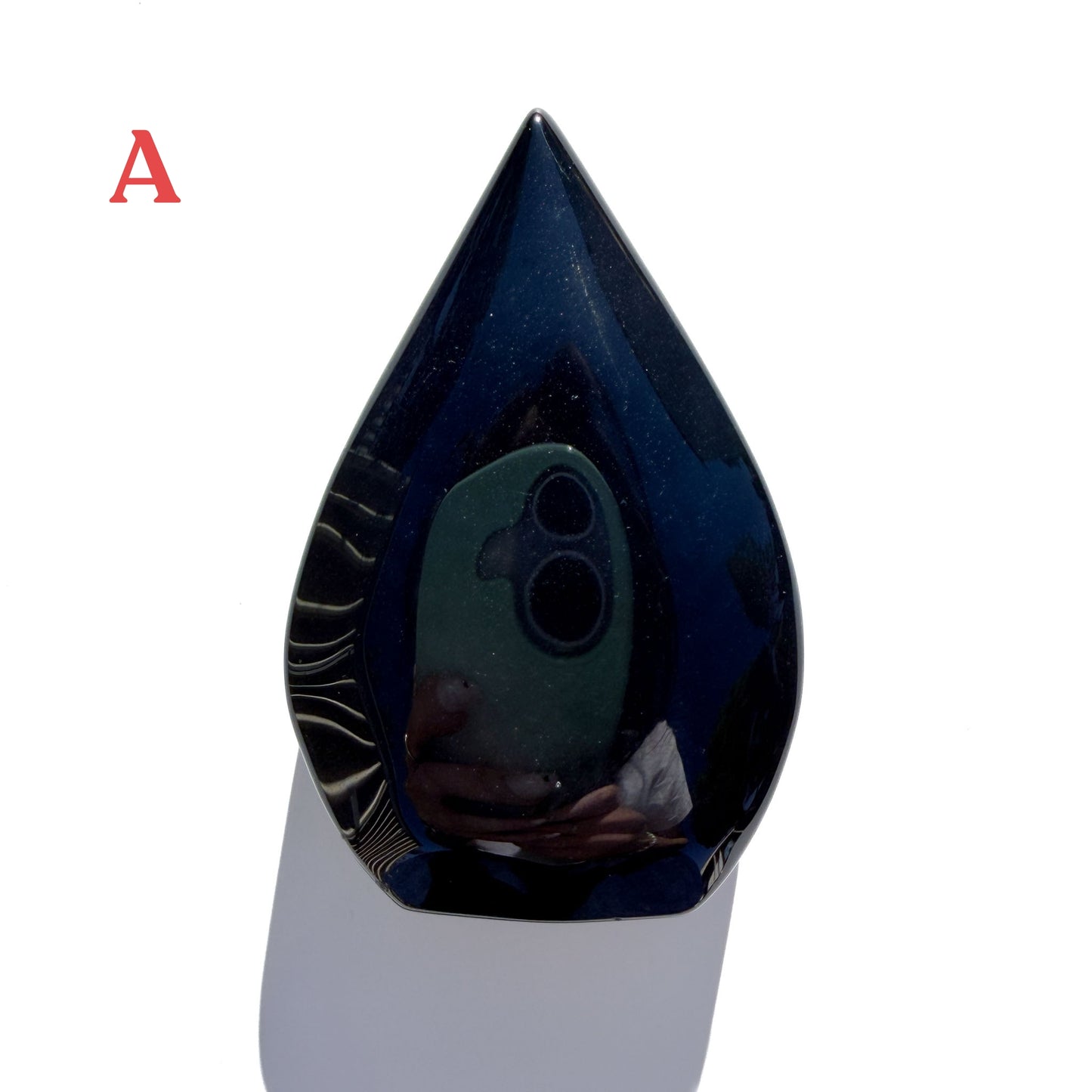 Black Stripe Agate Crystal Flame