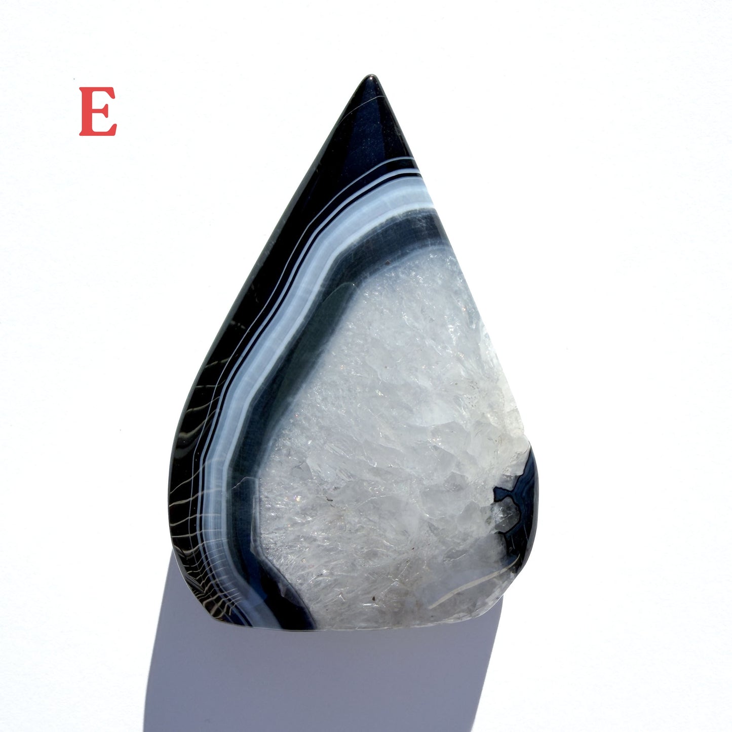 Black Stripe Agate Crystal Flame