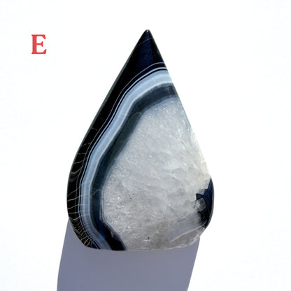 Black Stripe Agate Crystal Flame