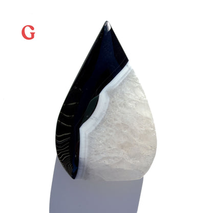 Black Stripe Agate Crystal Flame