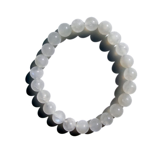 Blue Flash Moonstone Crystal Bracelet: Inner Guidance