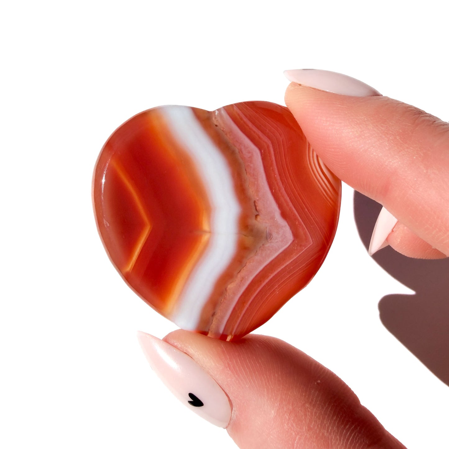 Carnelian Heart-Shaped Crystal Worry Stone: Pocket Motivation