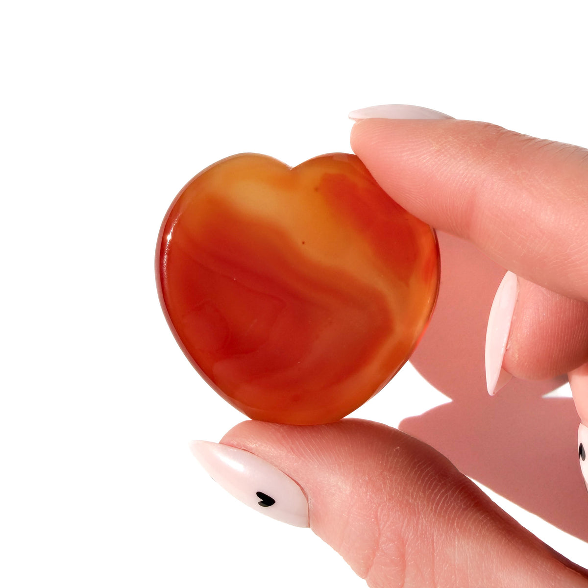 Carnelian Heart-Shaped Crystal Worry Stone: Pocket Motivation