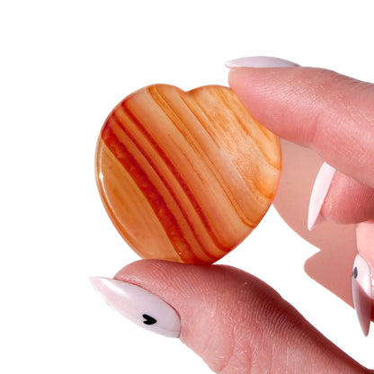 Carnelian Heart-Shaped Crystal Worry Stone: Pocket Motivation