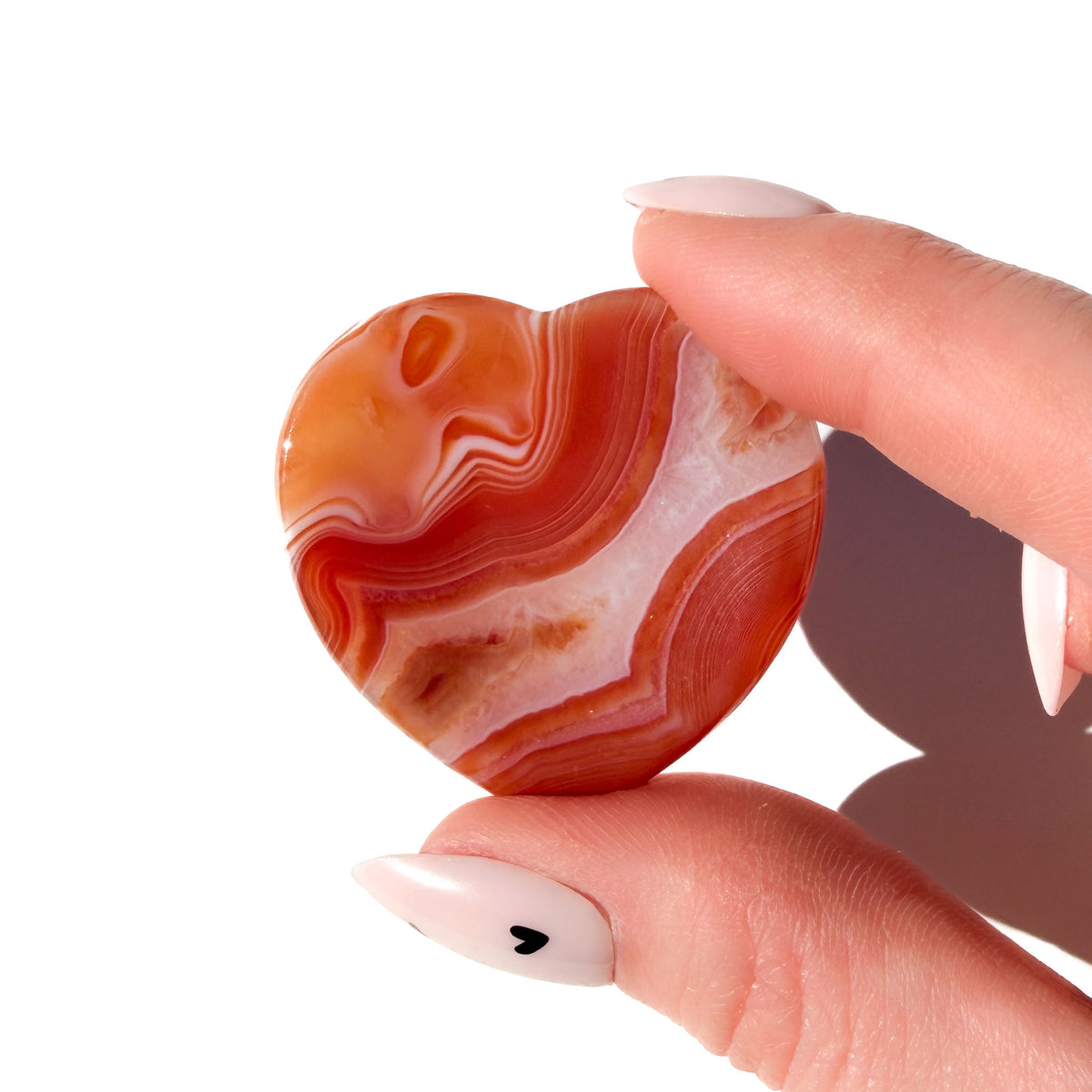 Carnelian Heart-Shaped Crystal Worry Stone: Pocket Motivation