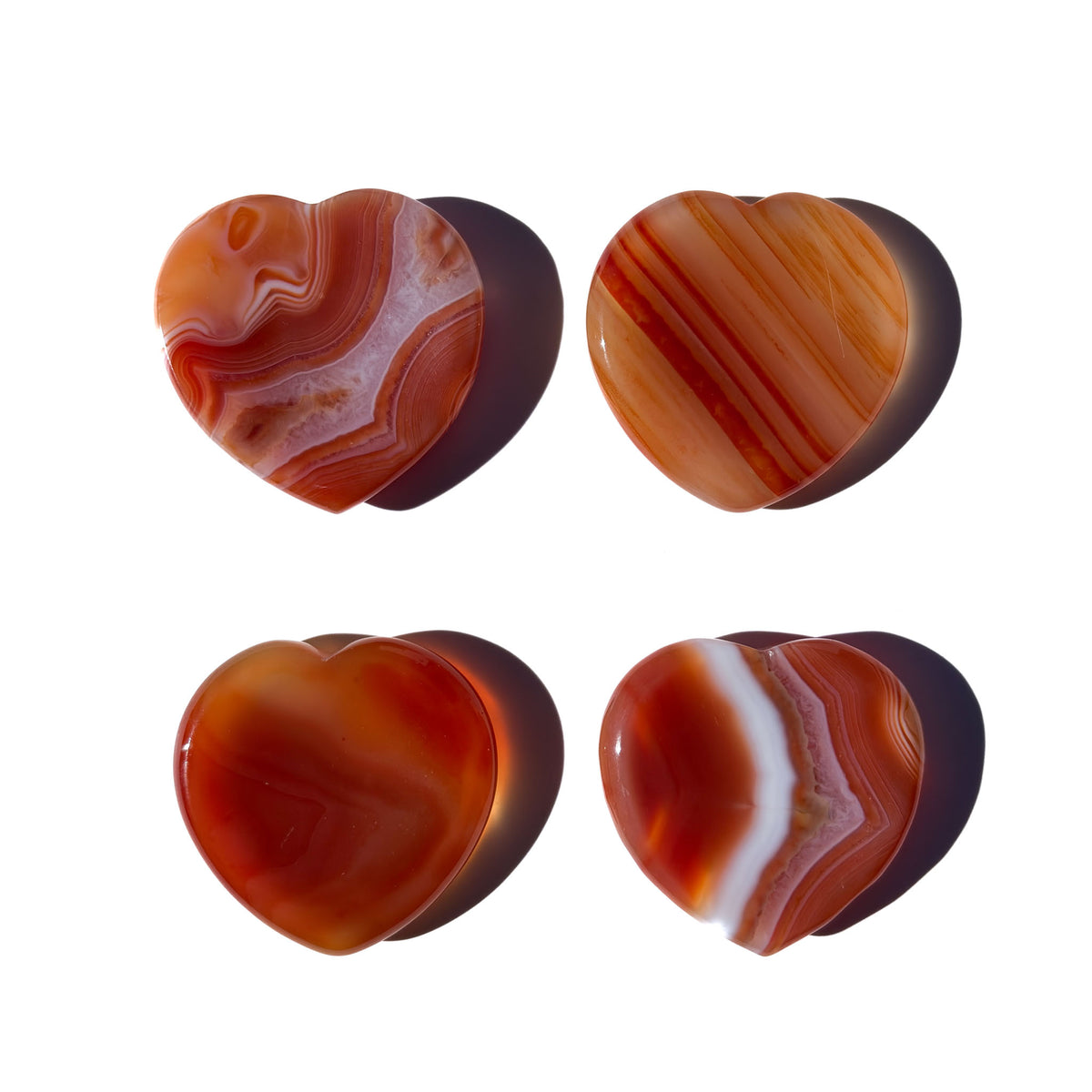 Carnelian Heart-Shaped Crystal Worry Stone: Pocket Motivation