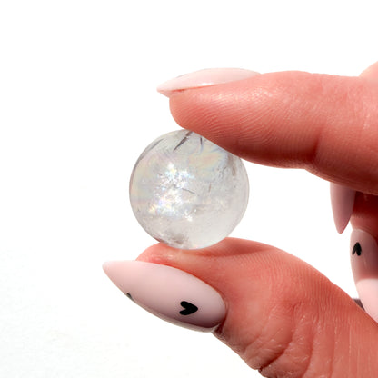 Clear Quartz Mini Crystal Sphere With Rainbows