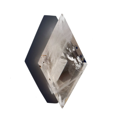 Clear Quartz Diamond-Shaped Faceted Crystal