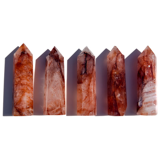 Fire Quartz Crystal Tower