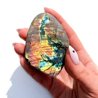 Flashy Labradorite Crystal Freeform: Option G