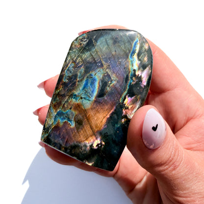 Flashy Labradorite Crystal Freeform: Option H