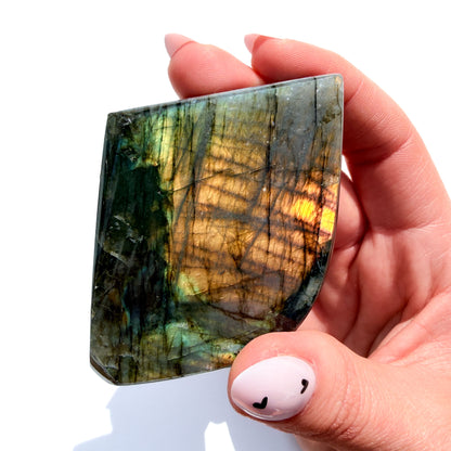 Flashy Labradorite Crystal Freeform: Option J