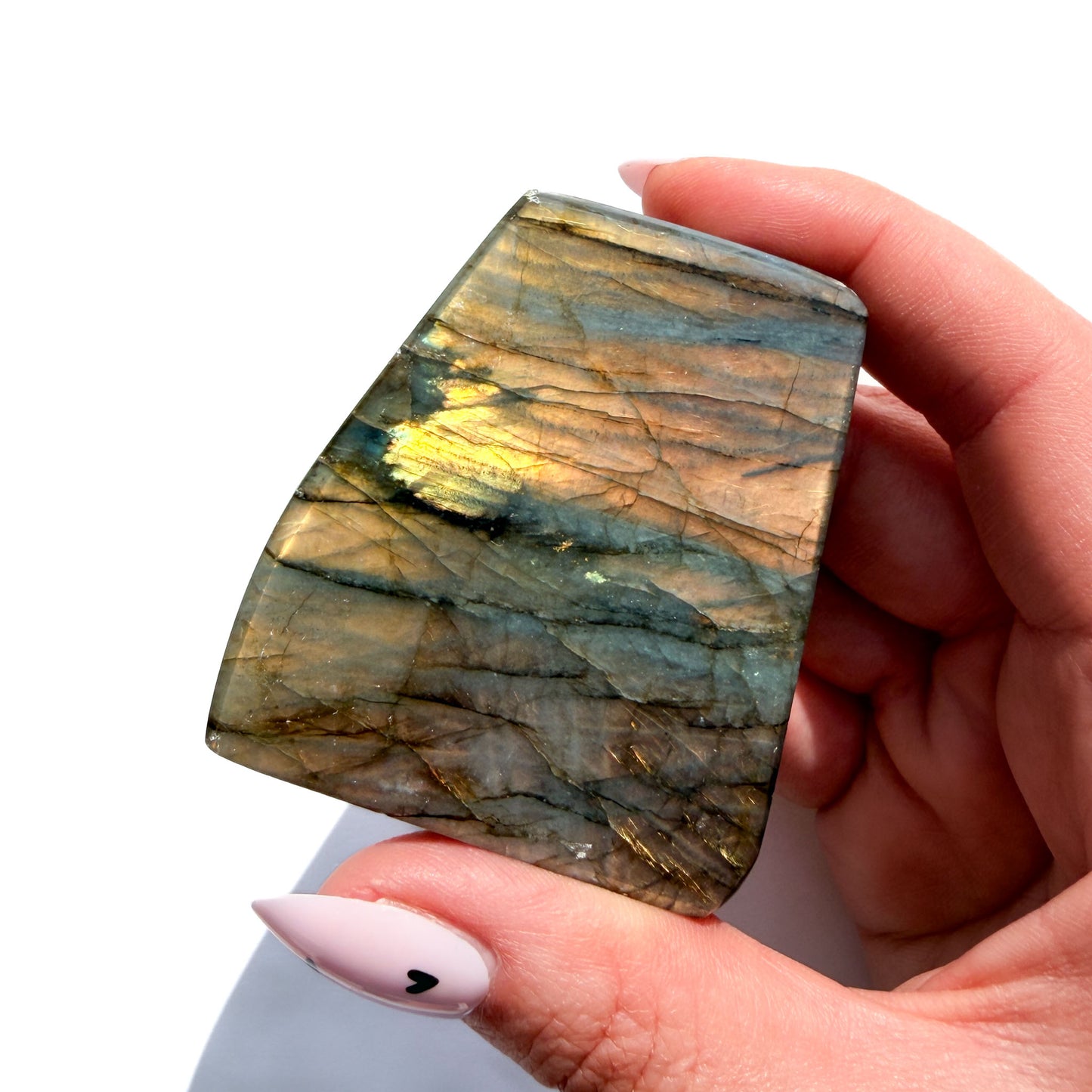 Flashy Labradorite Crystal Freeform: Option K