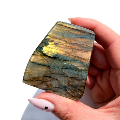 Flashy Labradorite Crystal Freeform: Option K