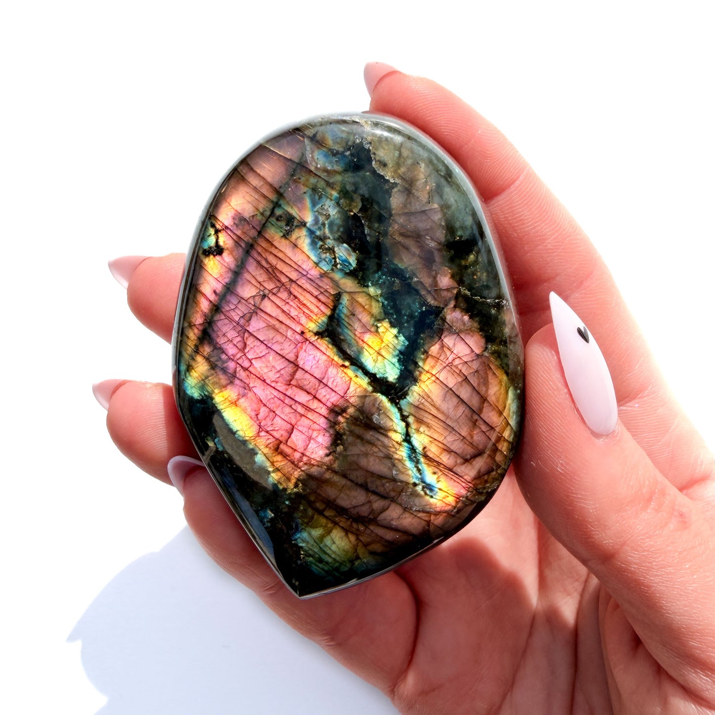 Flashy Labradorite Crystal Freeform: Option L