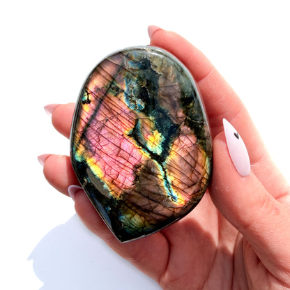 Flashy Labradorite Crystal Freeform: Option L