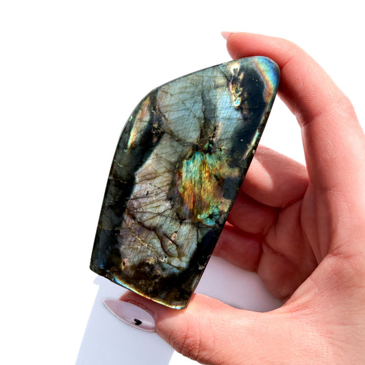 Flashy Labradorite Crystal Freeform: Option M