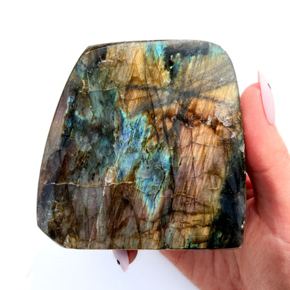 Flashy Labradorite Crystal Freeform: Option Q