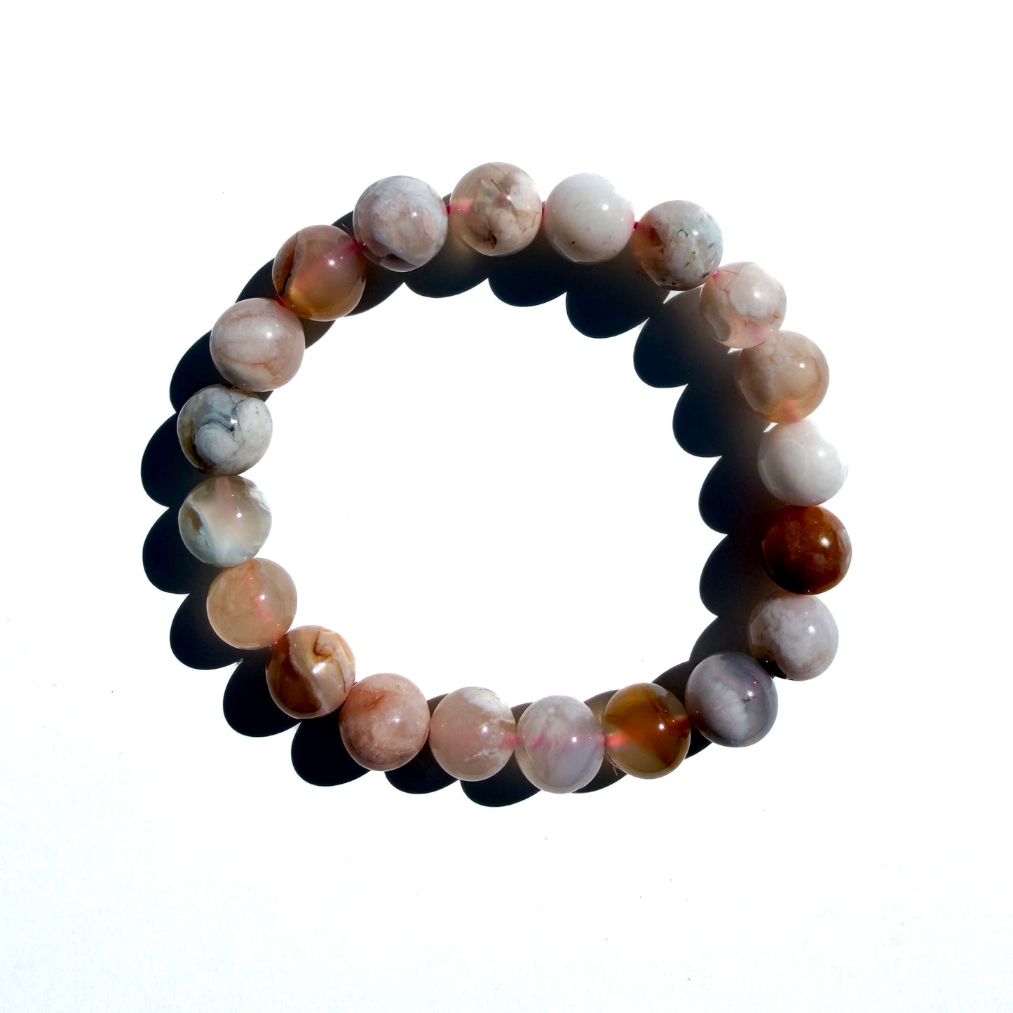 Flower Agate Crystal Bracelet: Creativity & Growth