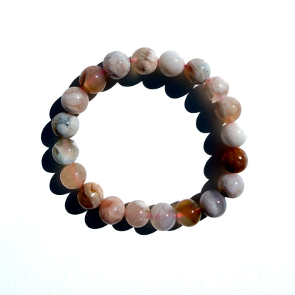 Flower Agate Crystal Bracelet: Creativity & Growth