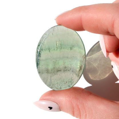 Fluorite Crystal Worry Stone: Pocket Focus