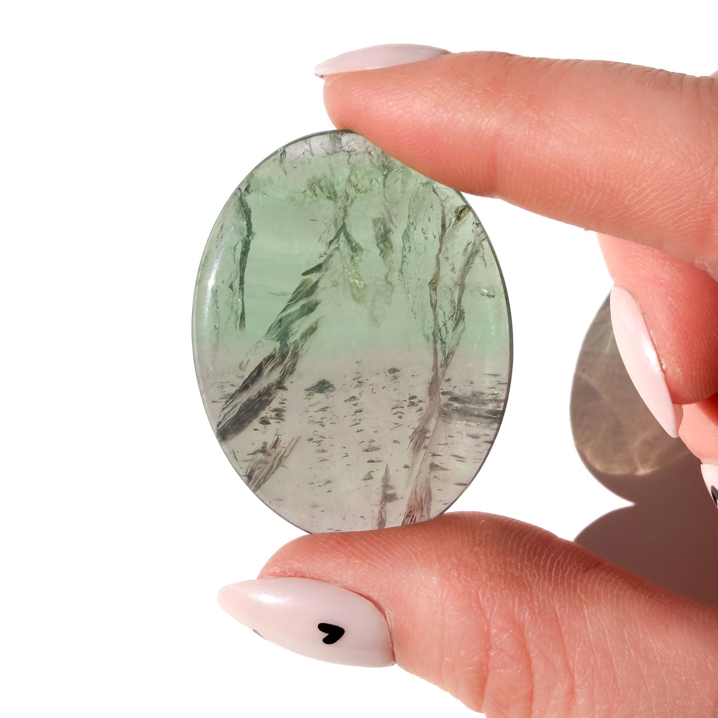 Fluorite Crystal Worry Stone: Pocket Focus