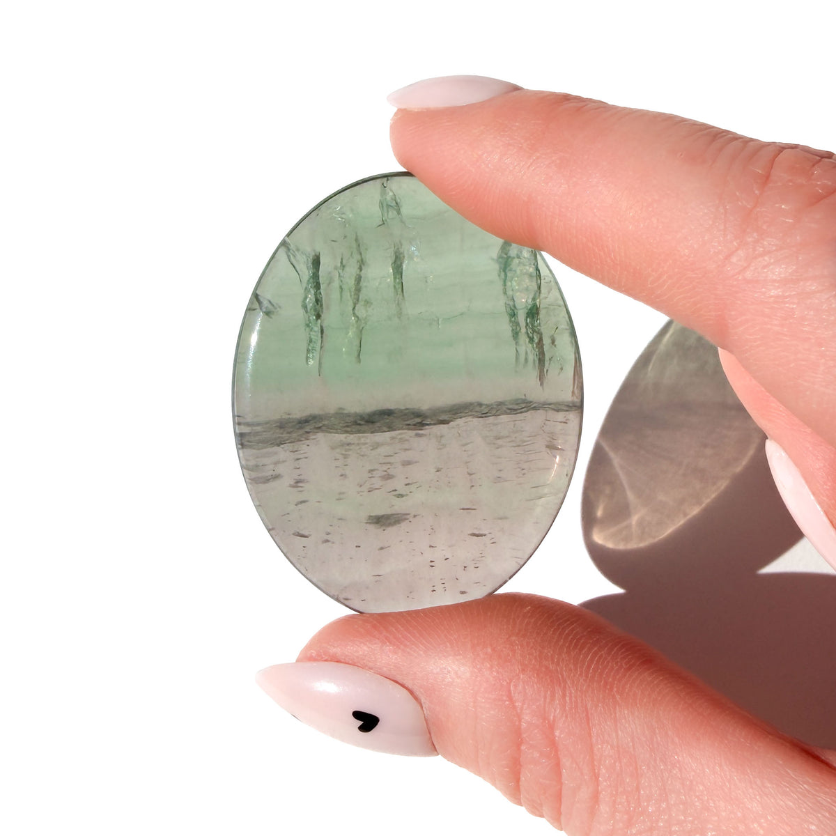 Fluorite Crystal Worry Stone: Pocket Focus