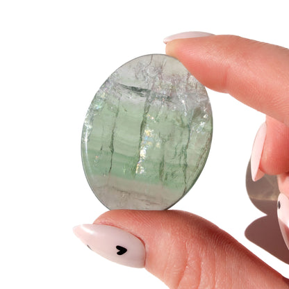 Fluorite Crystal Worry Stone: Pocket Focus
