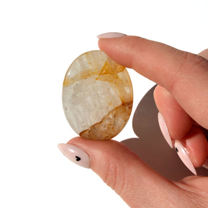 Golden Healer Crystal Worry Stone: Pocket Transformation