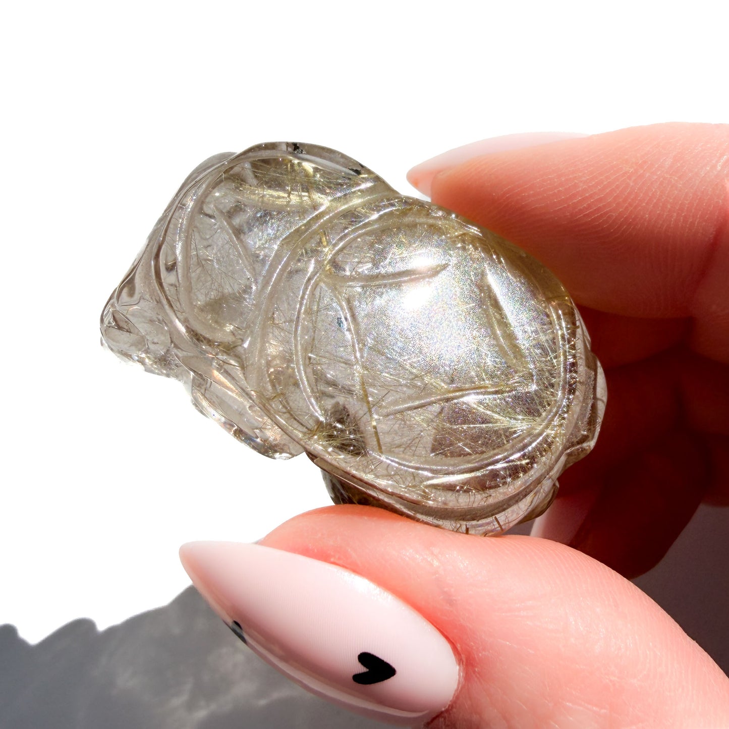 Lucky Golden Rutile Quartz Manifesting Crystal Pi Xiu