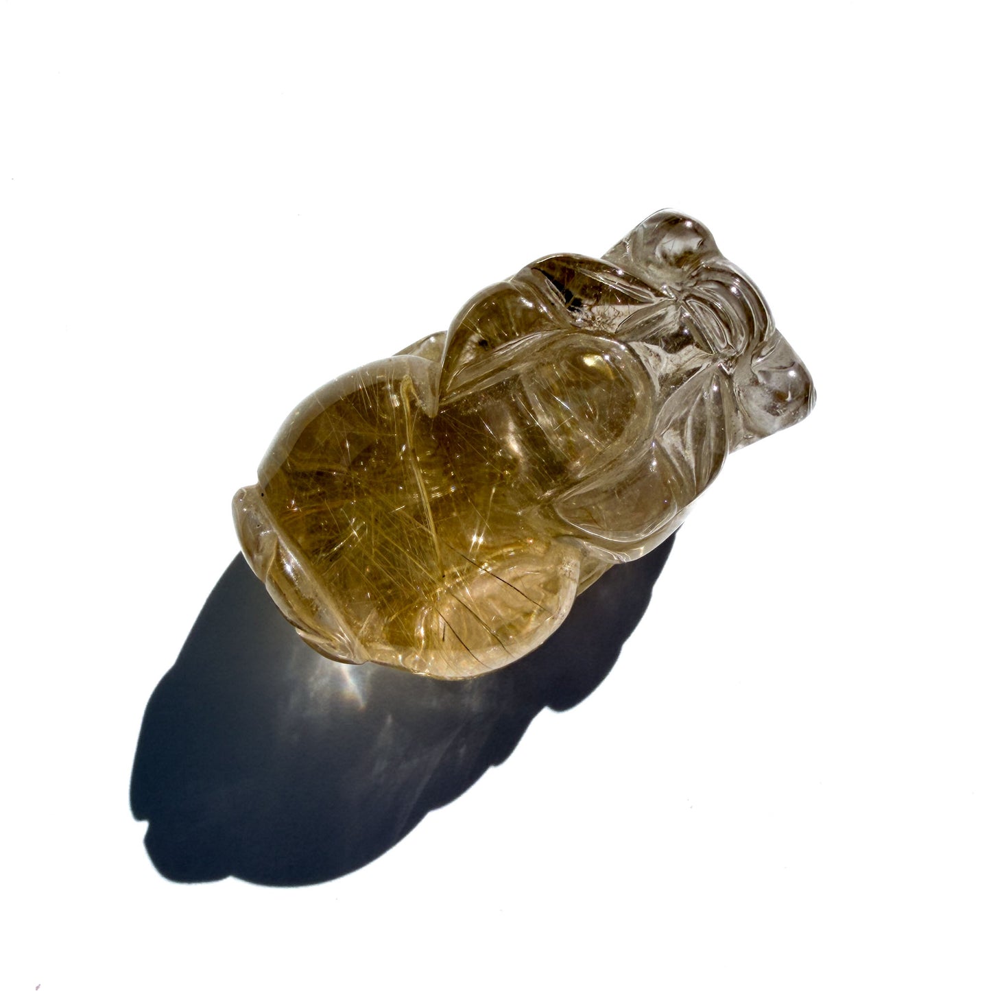 Lucky Golden Rutile Quartz Manifesting Crystal Pi Xiu