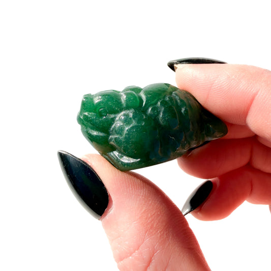 Green Aventurine Mini Money Toad: The Opportunity Magnet