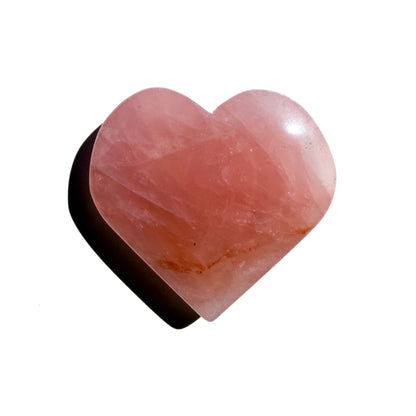 Jelly Rose Quartz Crystal Heart