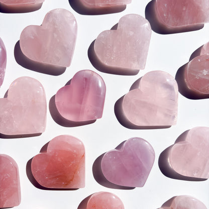 Jelly Rose Quartz Crystal Heart