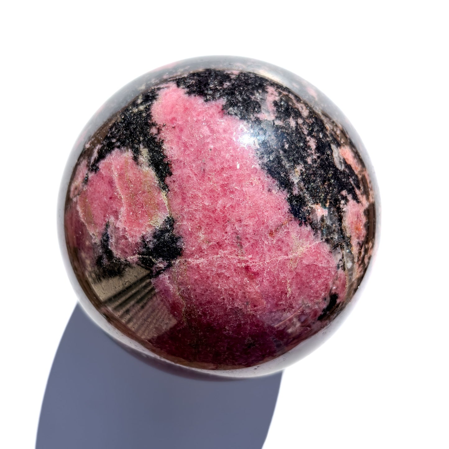 Large Rhodonite Crystal Sphere: Self-Love