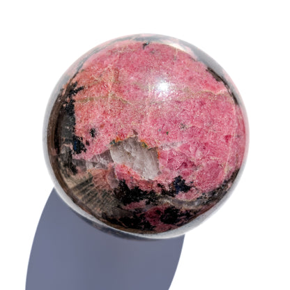 Large Rhodonite Crystal Sphere: Self-Love