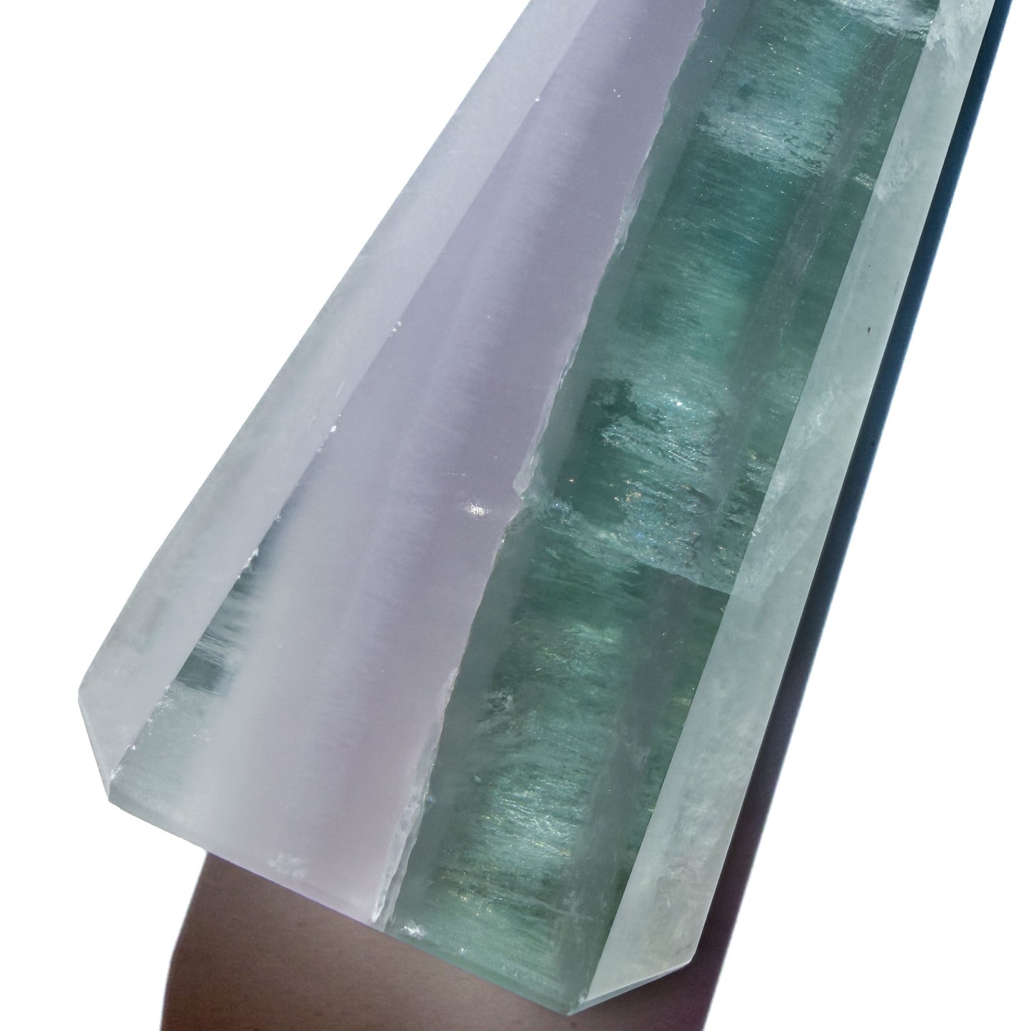 Lavender & Green Fluorite Crystal Tower