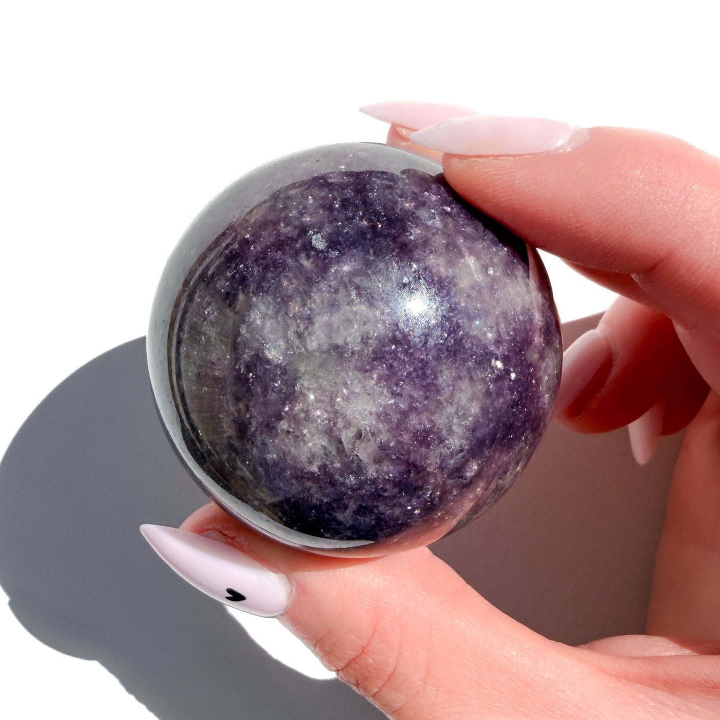 Lepidolite Crystal Sphere