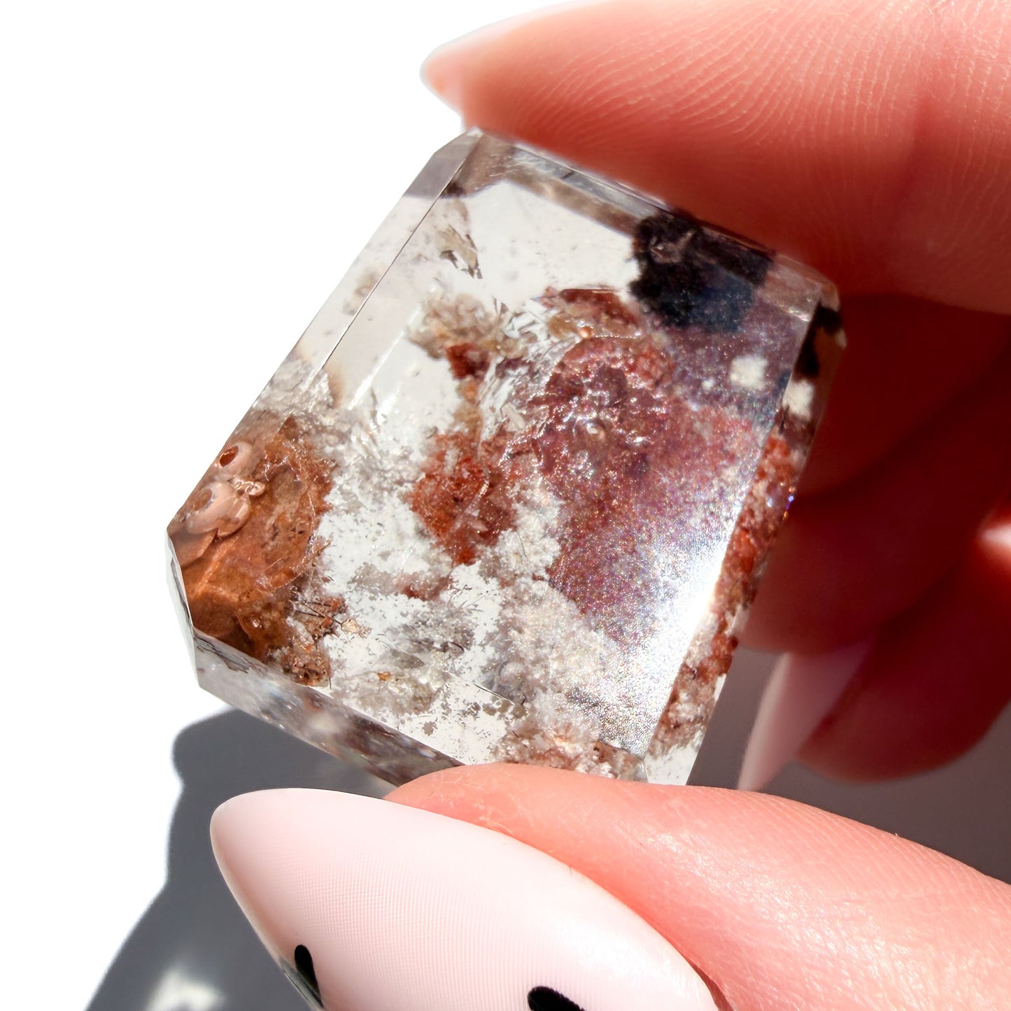 Lodolite Garden Quartz Faceted Crystal