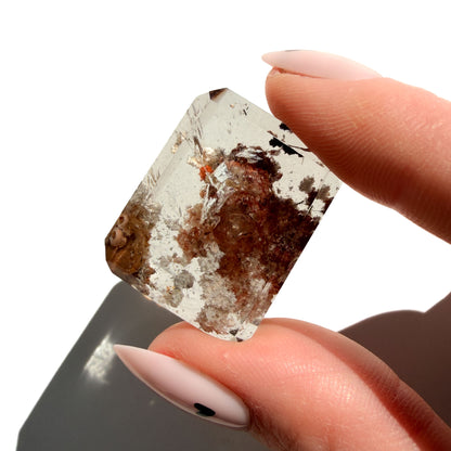 Lodolite Garden Quartz Faceted Crystal