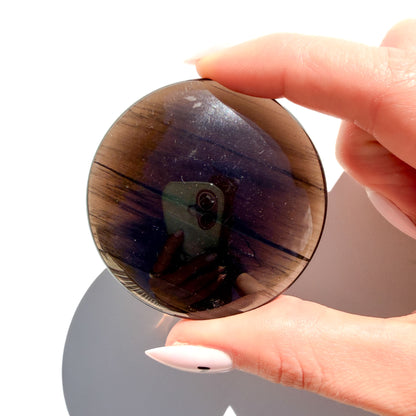 Midnight Lace Obsidian Crystal Palmstone