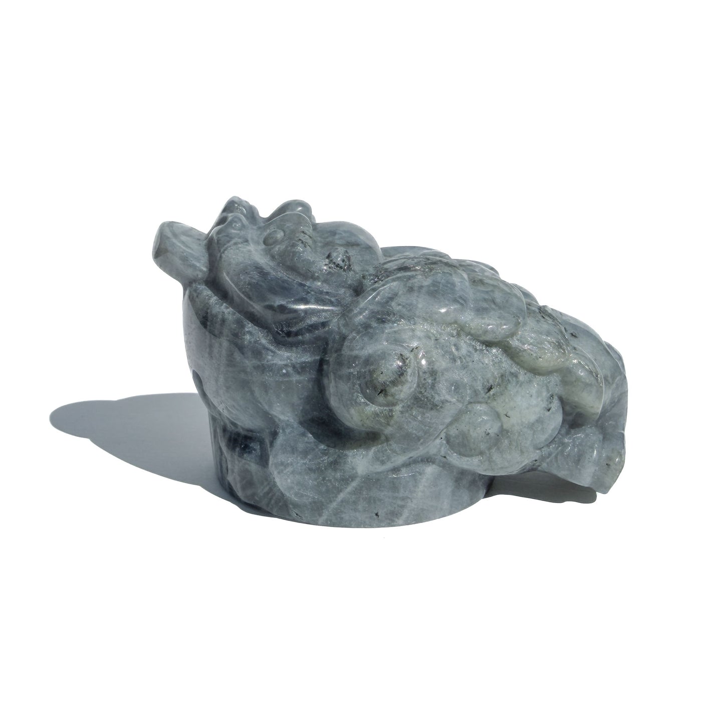 Purple Flash Labradorite Crystal Money Toad Manifester
