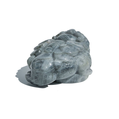 Purple Flash Labradorite Crystal Money Toad Manifester