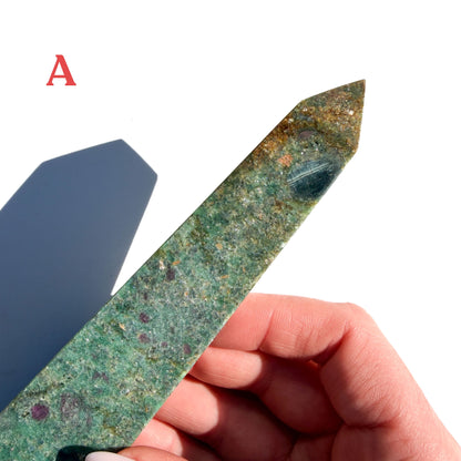 Ruby Zoisite Crystal Tower